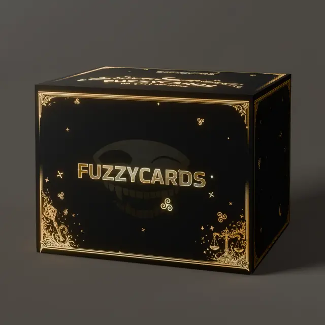 Fuzzycards Genesis booster box, matte black with gold foil